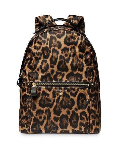 michael kors black chain backpack|Michael Kors black leopard backpack.